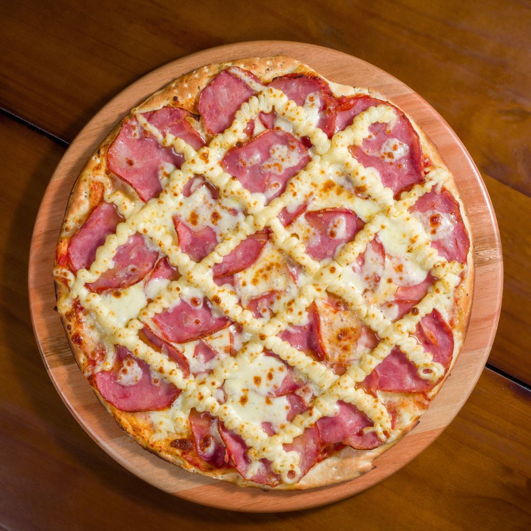 Pizza Lombo com Cream Cheese do Pizza Já Vista Alegre